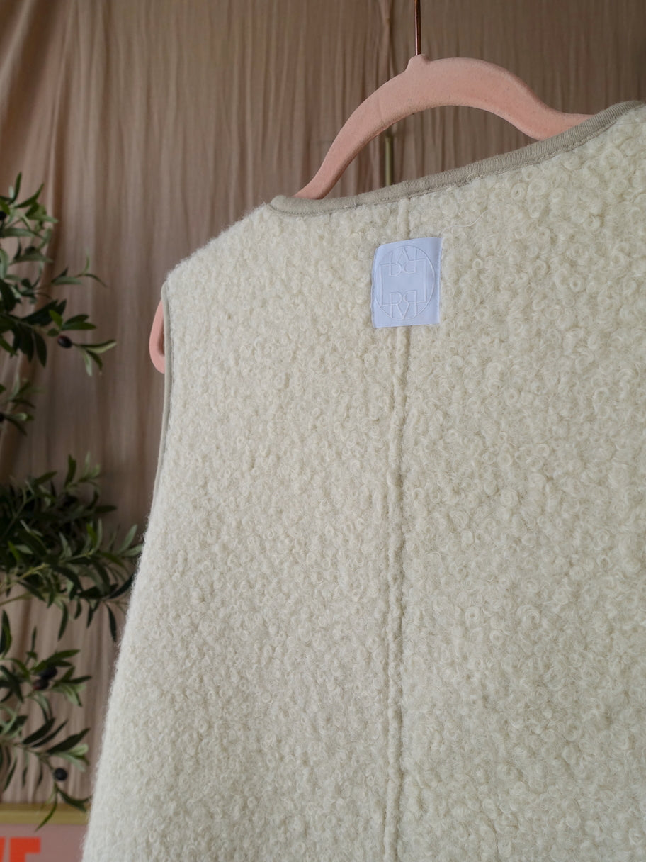 Levete Room the bouclé waistcoat ecru