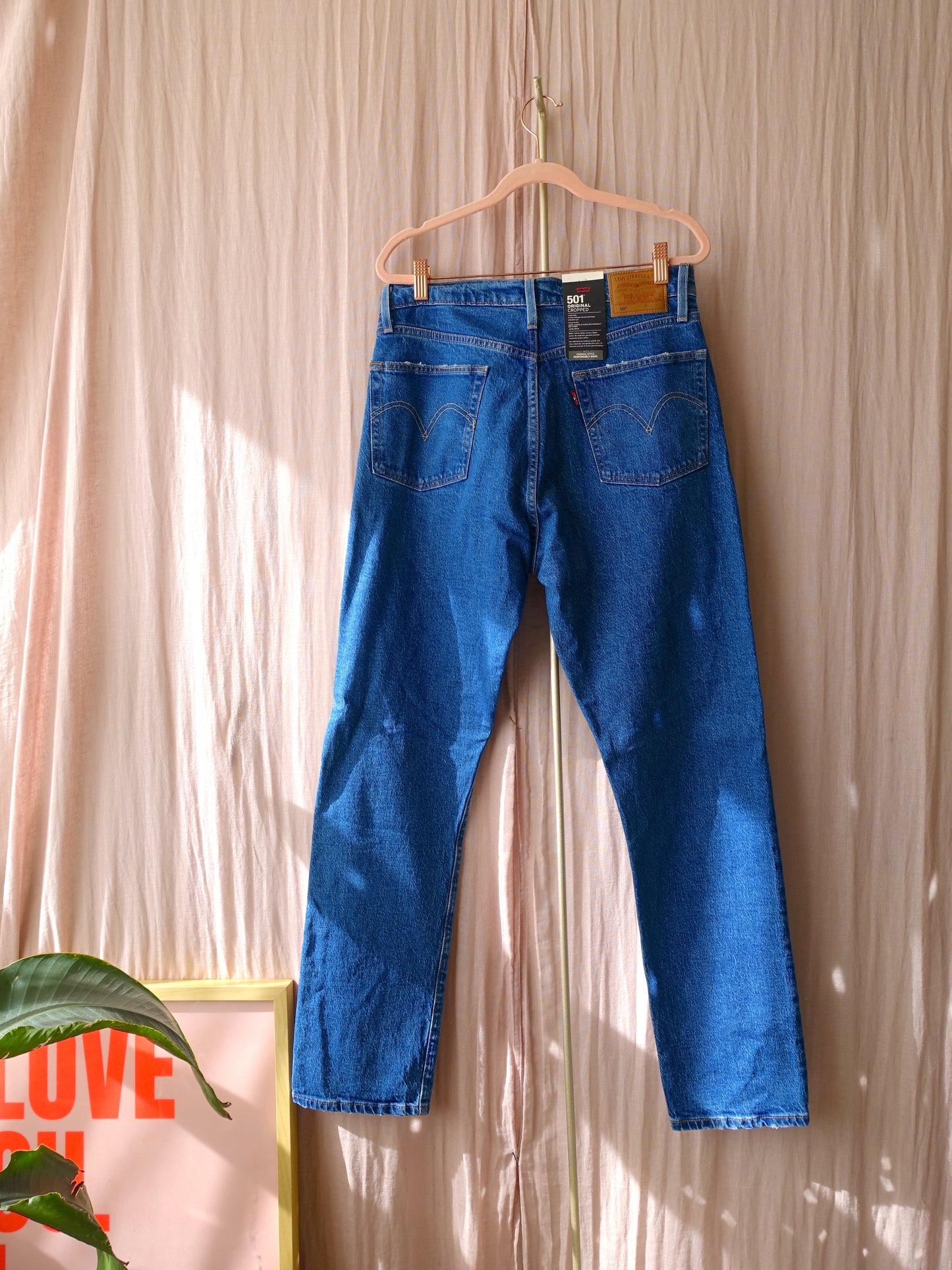 Levi's 501 original cropped classic indigo