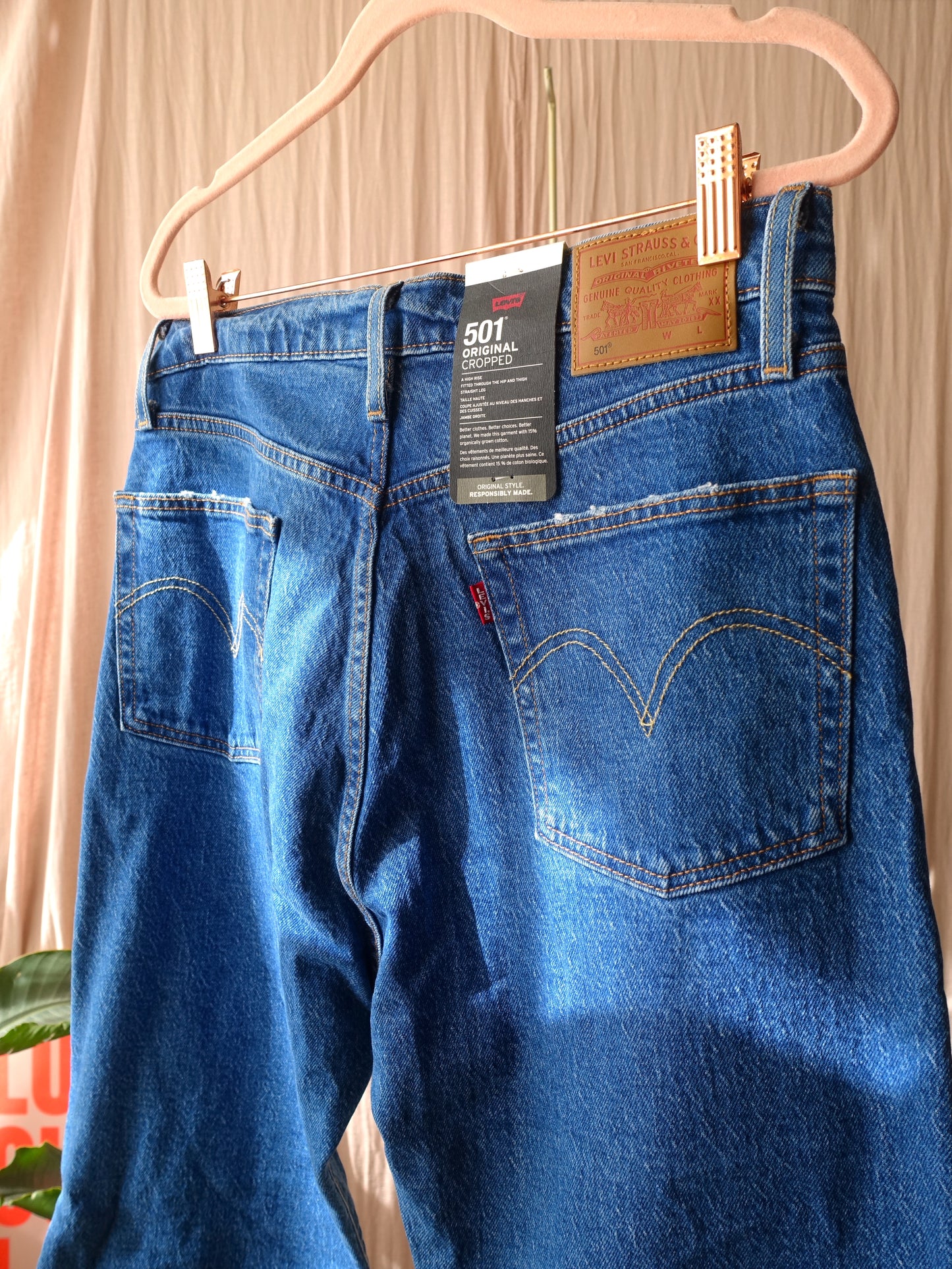 Levi's 501 original cropped classic indigo