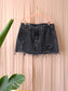 Levi's deconstructed denim skirt antraciet