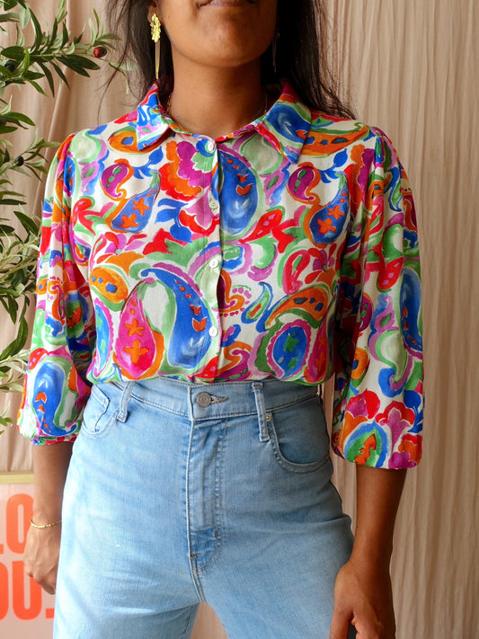 Juffrouw Jansen happy colour blouse Bilboa