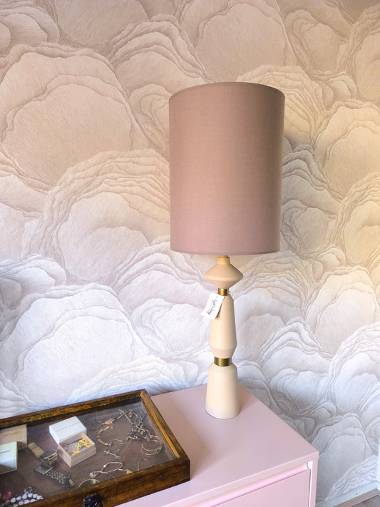 Light & Living ilvar tafellamp incl. lampenkap beige / antiek brons