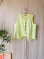 Linnenmix classic gilet pale lime yellow