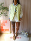 Ba&Sh Cdavid high waist denim shorts ecru