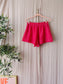 Loavies structured flowy shorts french fuchsia