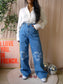 Loavies 'your every wish' wide leg embroidered jeans