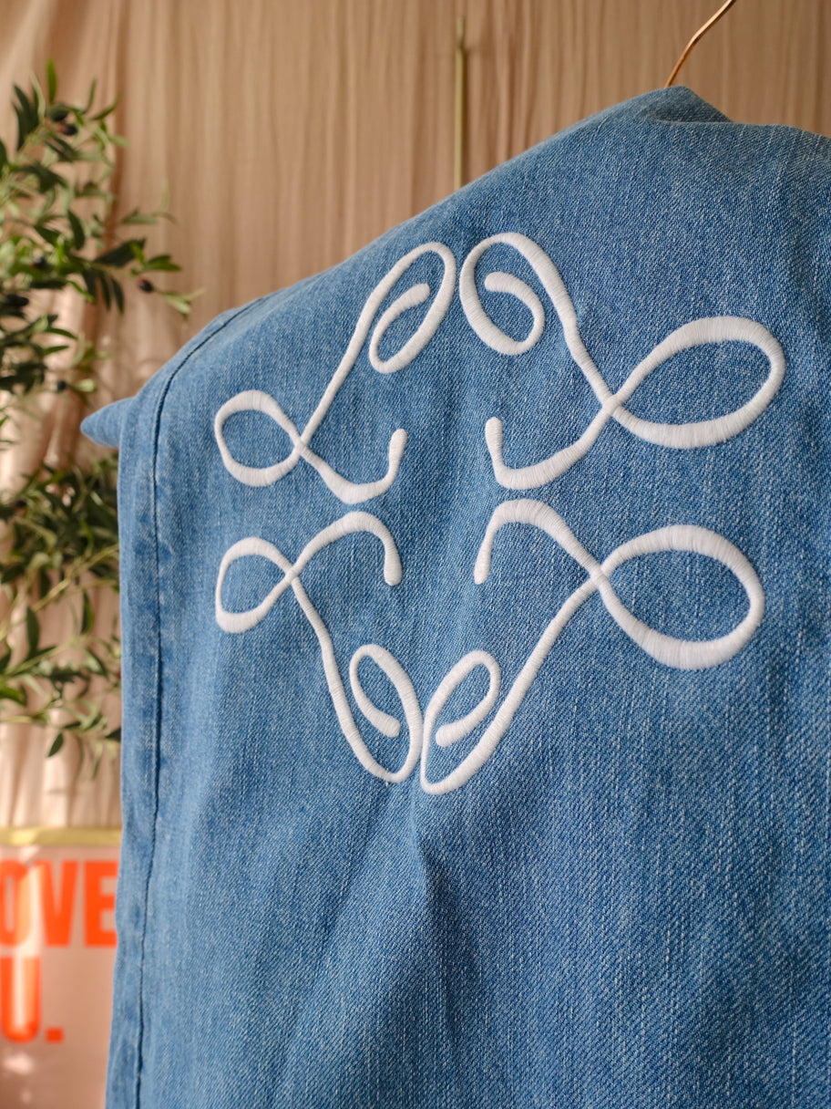 Loavies 'your every wish' wide leg embroidered jeans