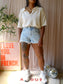 Nukus ruth oversized knit polo ecru sand