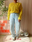 Lolly's Laundry lurex stripe blouse singh sunshine yellow
