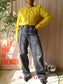 Lolly's Laundry lurex stripe blouse singh sunshine yellow
