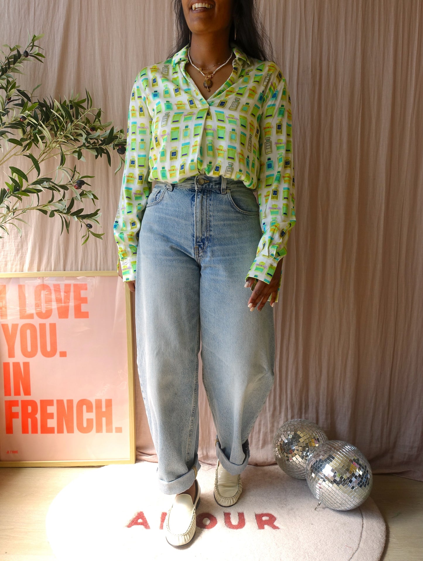 Louis and Mia the fragrance print blouse