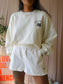 Love Stories sloane oversized cropped sweater ecru