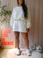 Love Stories sloane oversized cropped sweater ecru