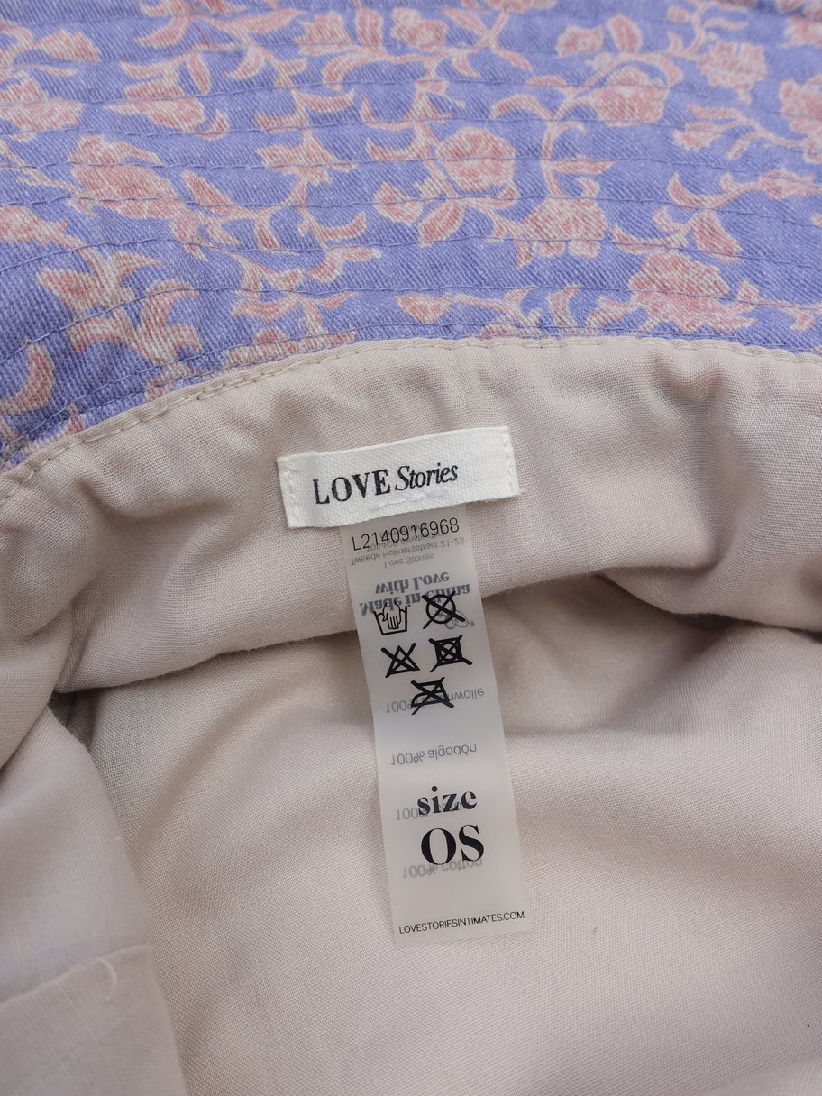 Love Stories the floral boho hat pale lilac