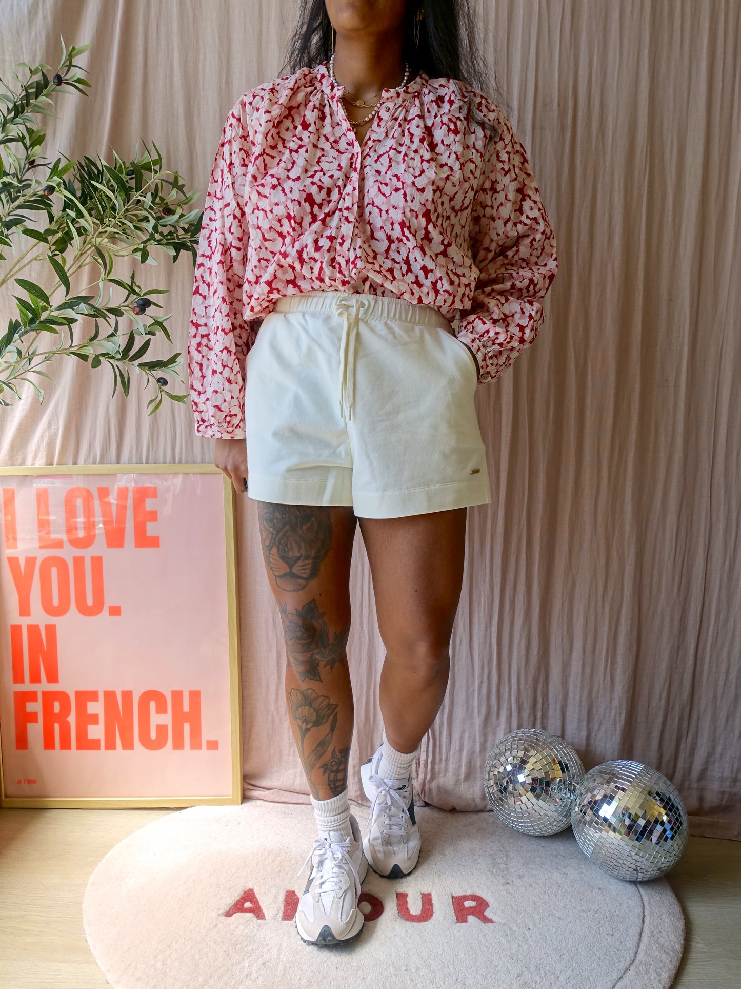 Love Stories loose fit leopard blouse