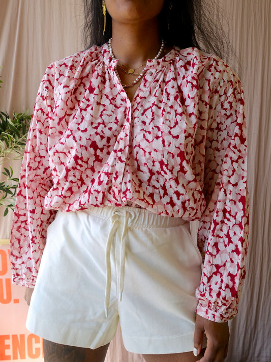 Love Stories loose fit leopard blouse