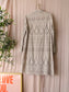Luisa Cerano broderie anglaise cotton jurk taupe sand