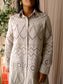 Luisa Cerano broderie anglaise cotton jurk taupe sand