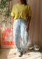 Luisa Cerano exclusive cashmere & wool tee sunshine yellow
