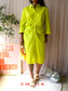 Luisa Cerano premium poplin stretch midi jurk lime