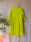 Luisa Cerano premium poplin stretch midi jurk lime