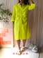 Luisa Cerano premium poplin stretch midi jurk lime