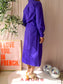 Luisa Cerano Premium poplin cotton jurk violet indigo