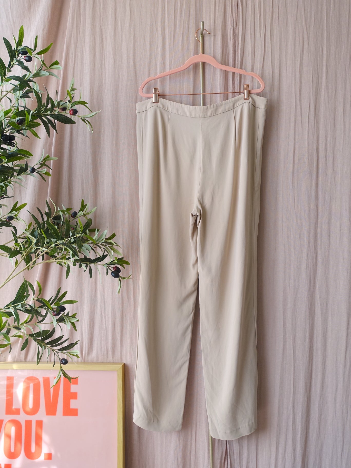 Luisa Cerano viscose wide leg pants ecru