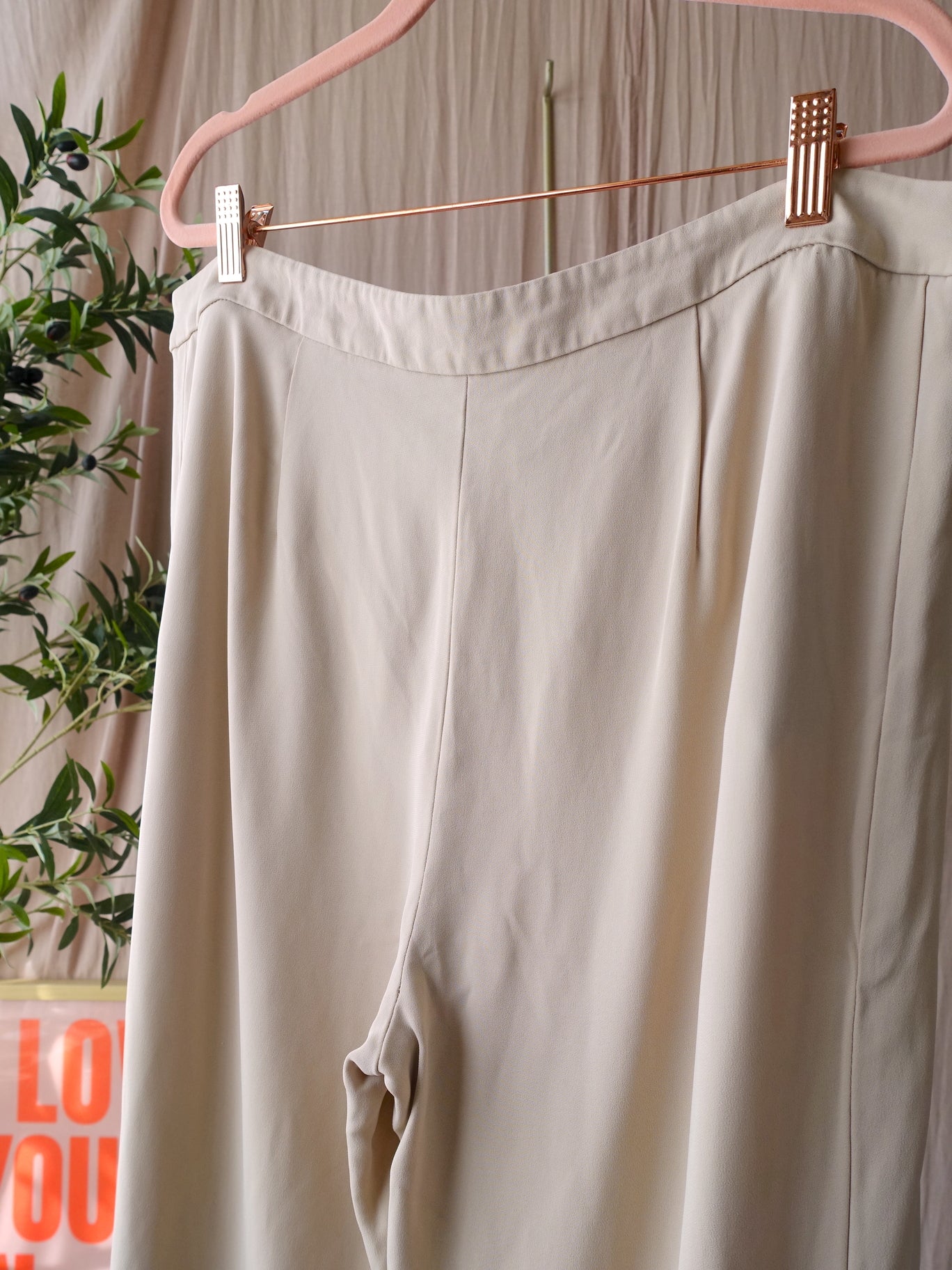 Luisa Cerano viscose wide leg pants ecru