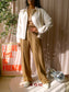 Shoeby powersuit straight leg pants camel