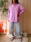 MSCH loose fit poplin cotton shirt bubblegum pink