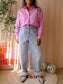 MSCH loose fit poplin cotton shirt bubblegum pink