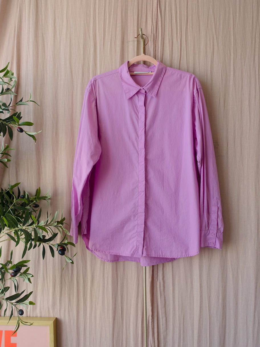 MSCH loose fit poplin cotton shirt bubblegum pink