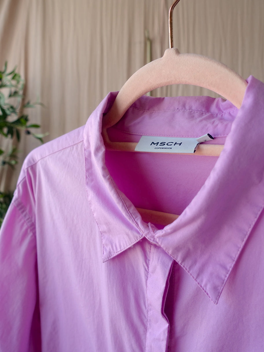 MSCH loose fit poplin cotton shirt bubblegum pink