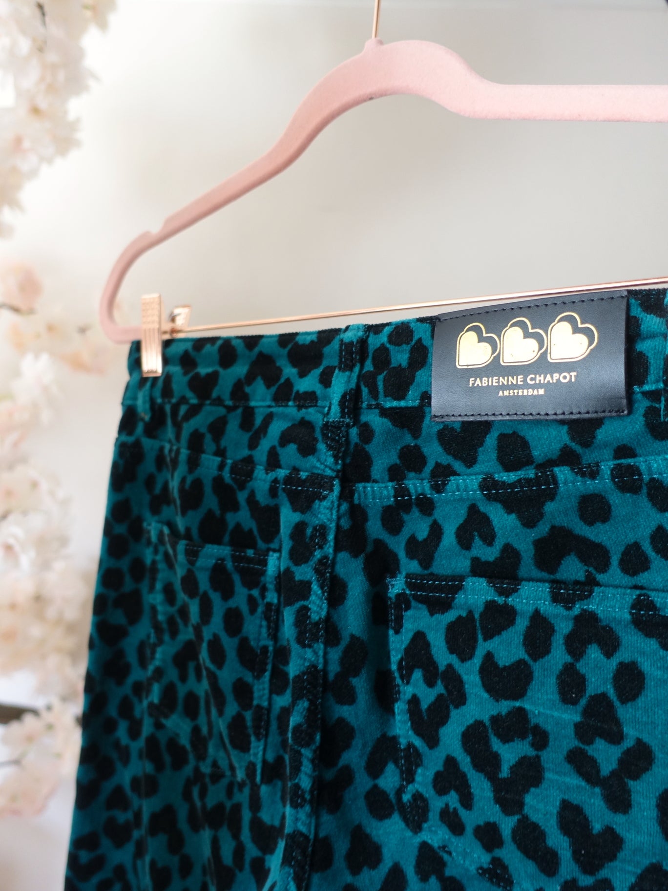 Fabienne Chapot sierra penny velvet trouser teal