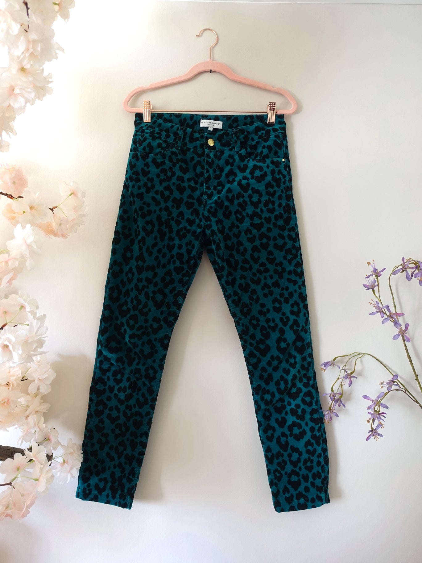 Fabienne Chapot sierra penny velvet trouser teal