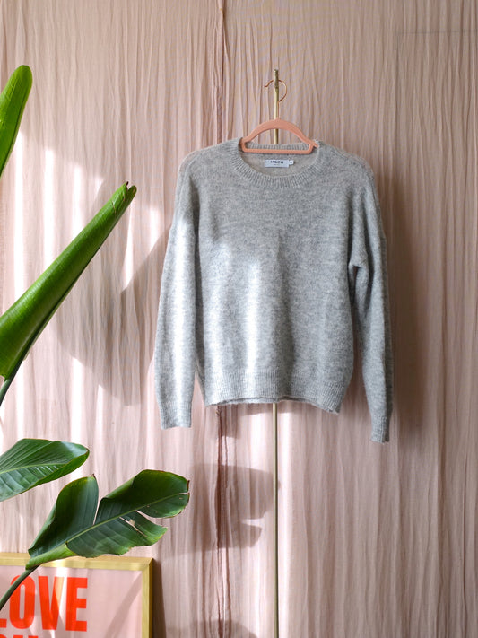 MSCH mohairmix knit light grey