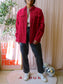 Maison 123 velvet ribcord shacket viva magenta