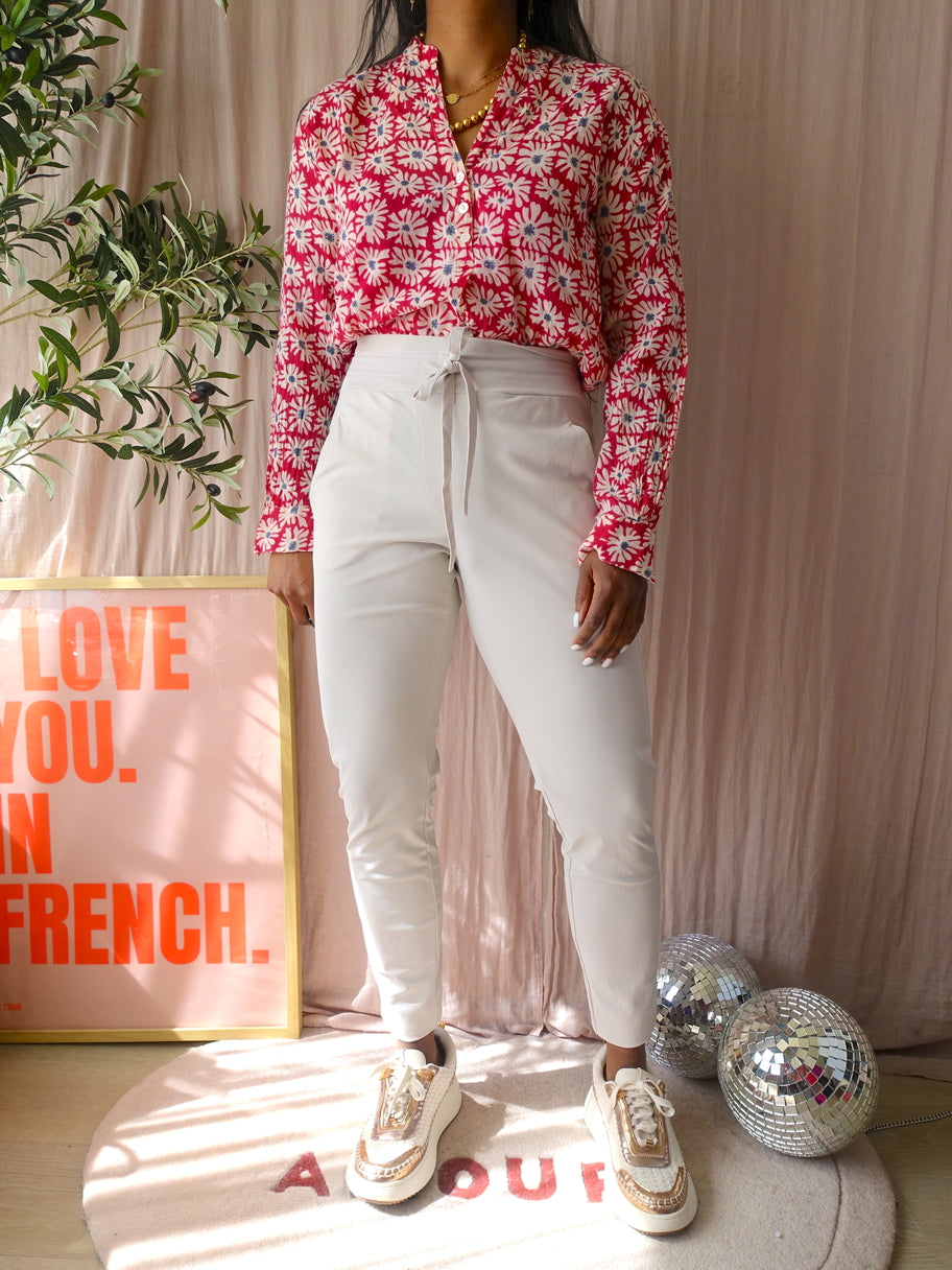 Maison Hotel bohemian cotton blouse scarlet