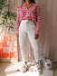 Maison Hotel bohemian cotton blouse scarlet