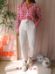 Maison Hotel bohemian cotton blouse scarlet