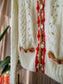 Maje Paris pompom embellished open knit cardigan ecru