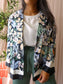 Maje cioni jungle print satin blazer shirt