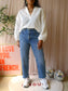 Shoeby broderie loose fit blouse cloud white