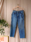 Maje cropped straight pima zip denim