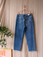 Maje cropped straight pima zip denim