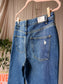 Maje cropped straight pima zip denim