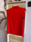 Maje silkblend ruches top scarlet