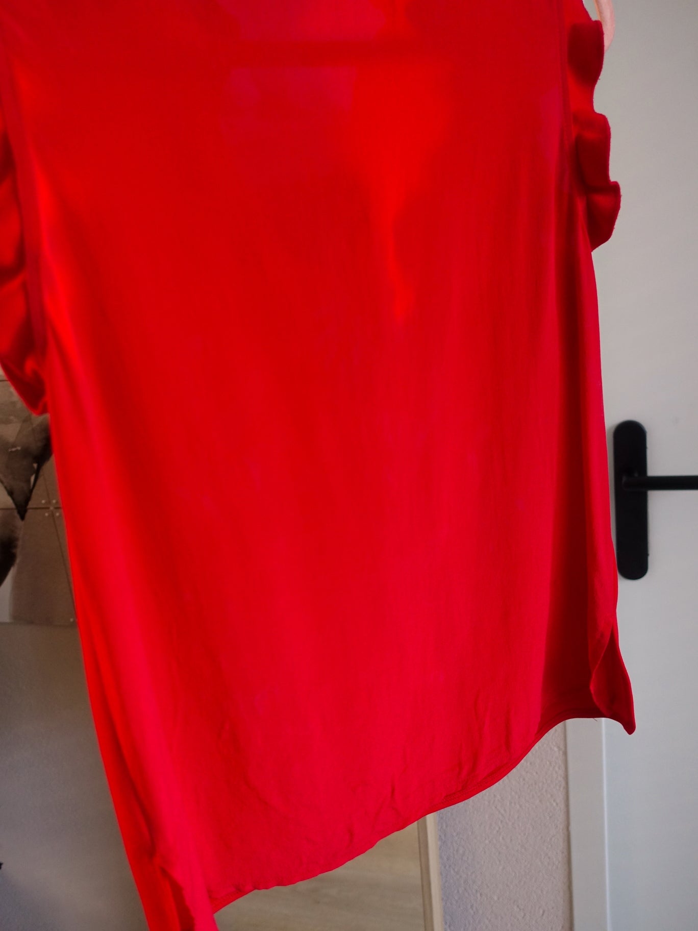 Maje silkblend ruches top scarlet