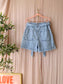 Mango Ares paperbag denim shorts